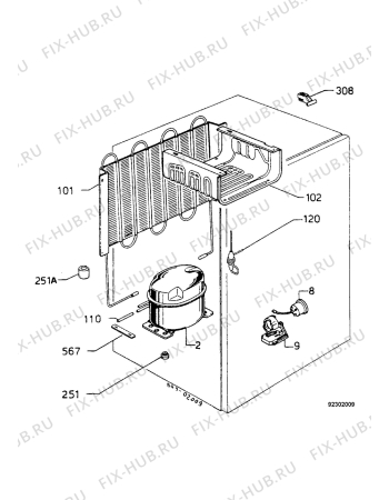 Взрыв-схема холодильника Zanussi ZP4140 - Схема узла Functional parts